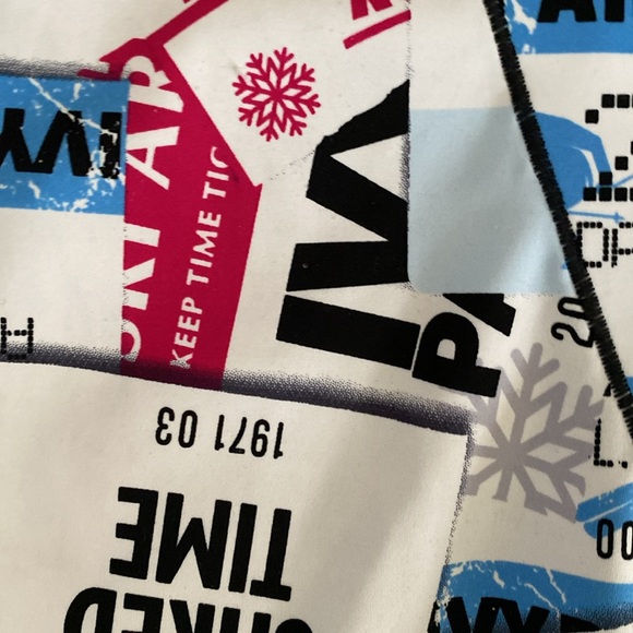 Adidas X /Ivy Park! high rise ski tag legging/tight multi coloured prints Small - Picture 7 of 17